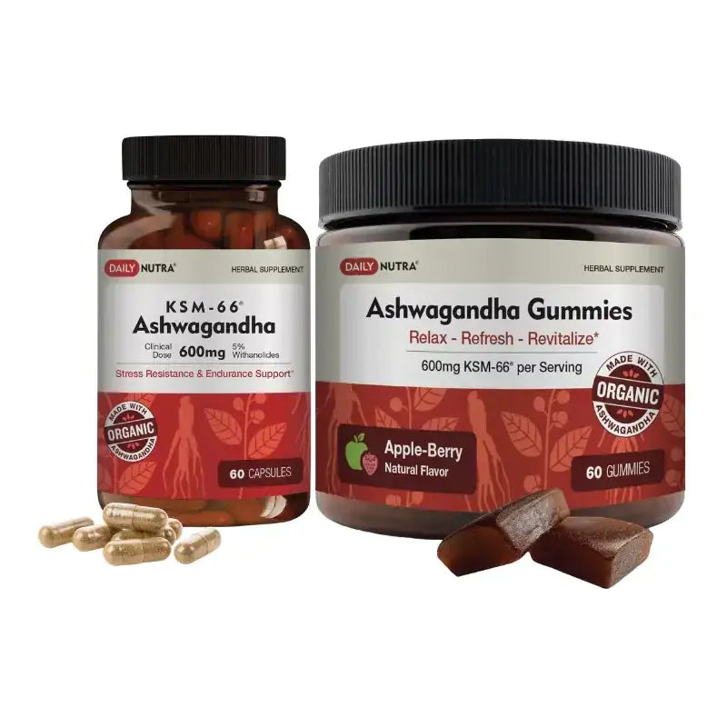Daily Nutra KSM-66 Ashwagandha 600mg Capsules – Stress Relief & Relaxation