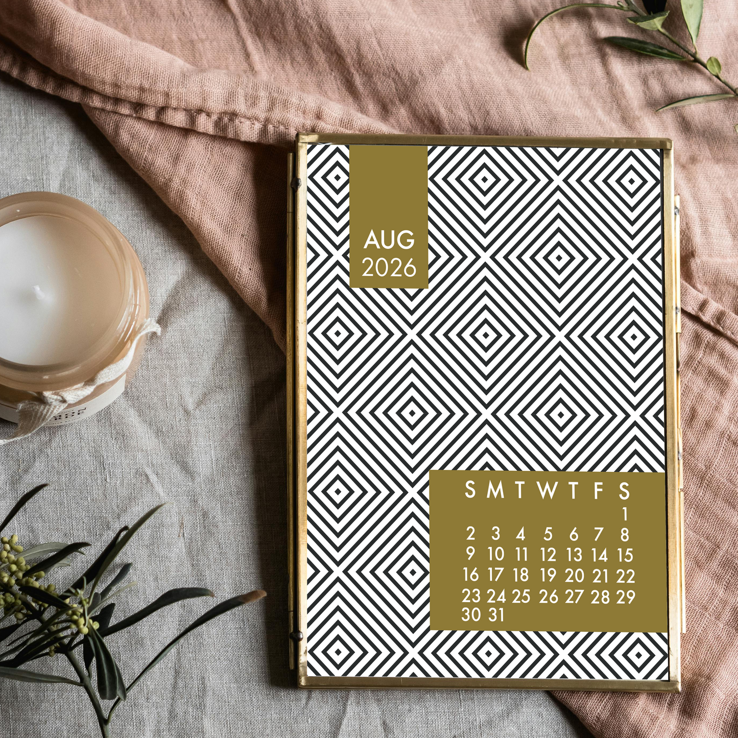 Mod Gold 2026 Calendar