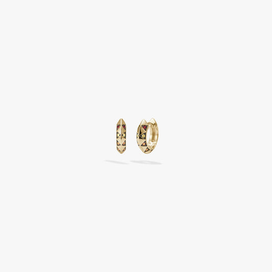 Aura Gemstone Huggies