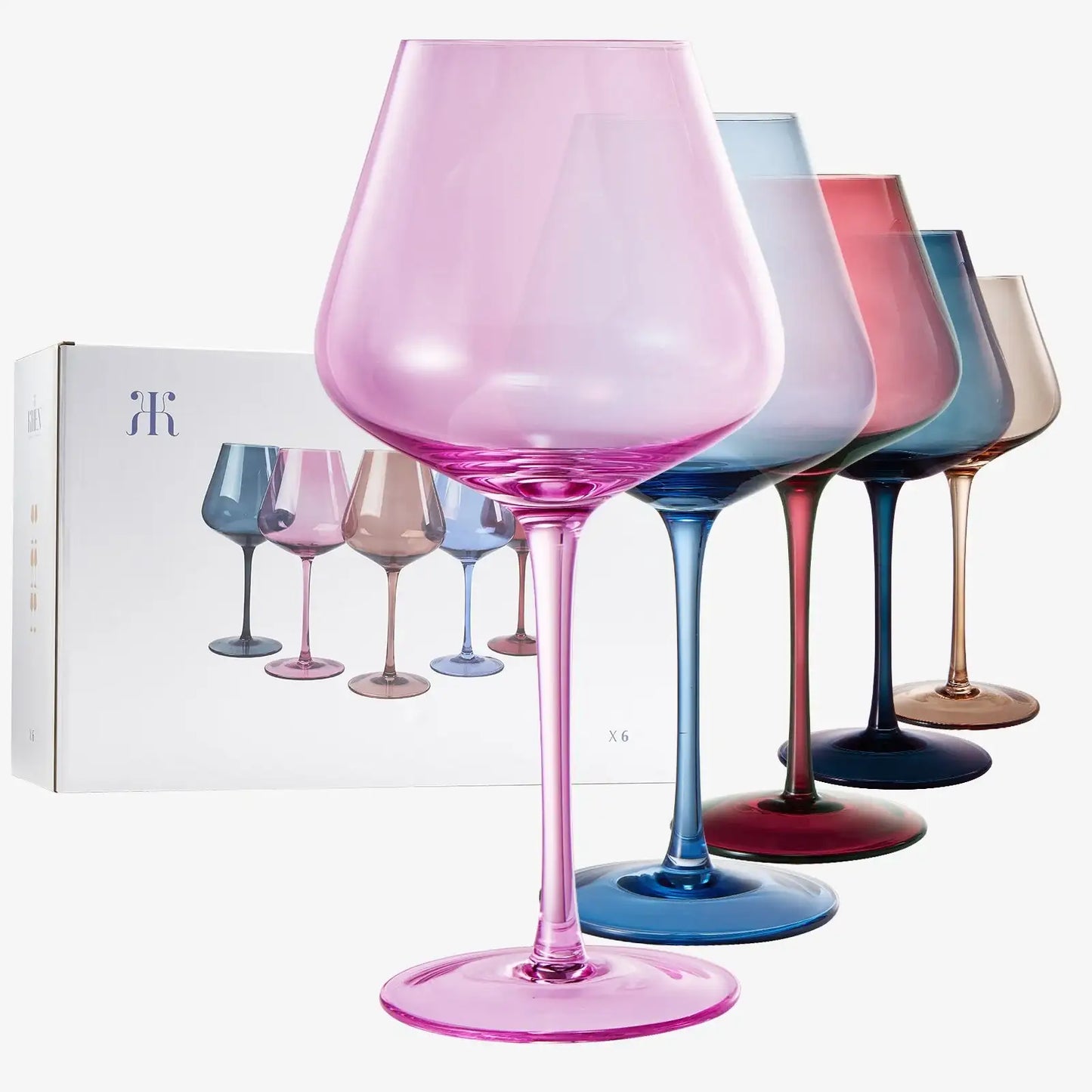 Love Stemmed Wine Glassware, Set of 6