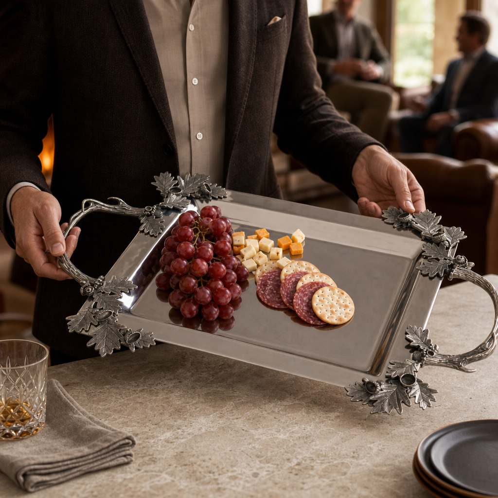Fallen Antler Stainless Serving Tray