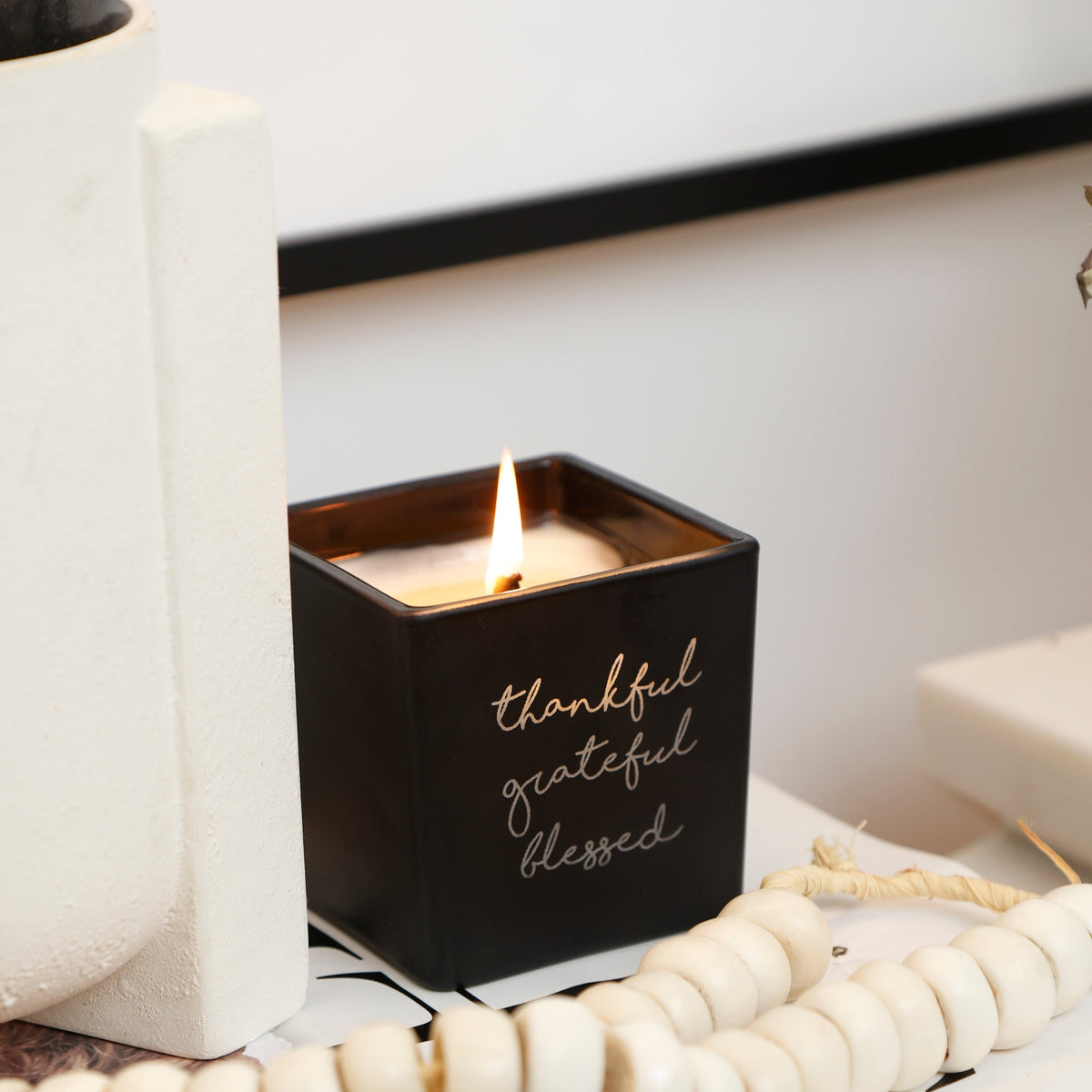 Thankful, Grateful, Blessed Candle