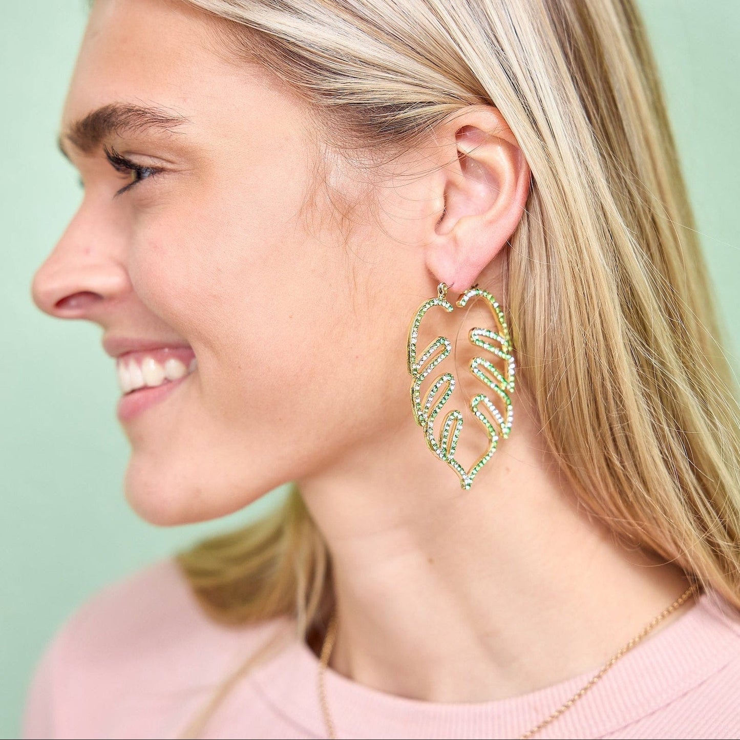 Palm Paradise Rhinestone Earrings