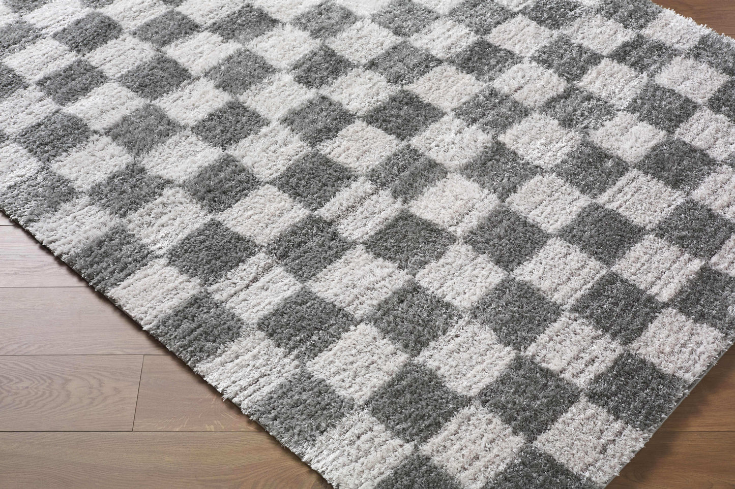 Belita Charcoal Luxe Shag Area Rug