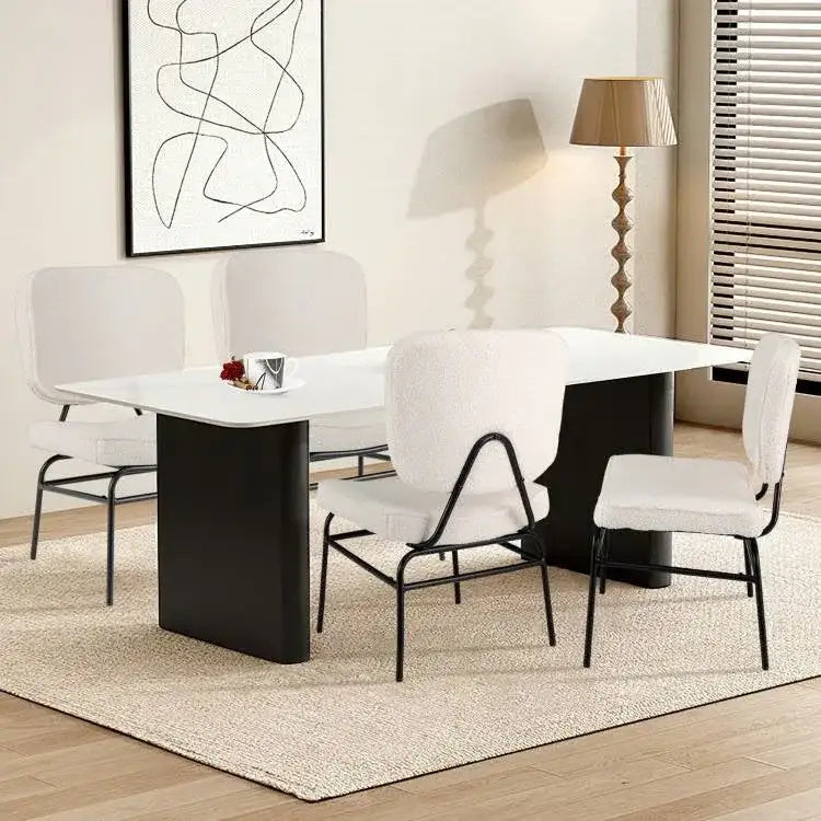 Modern Beige Upholstered Ergonomic Padded Accent Chair