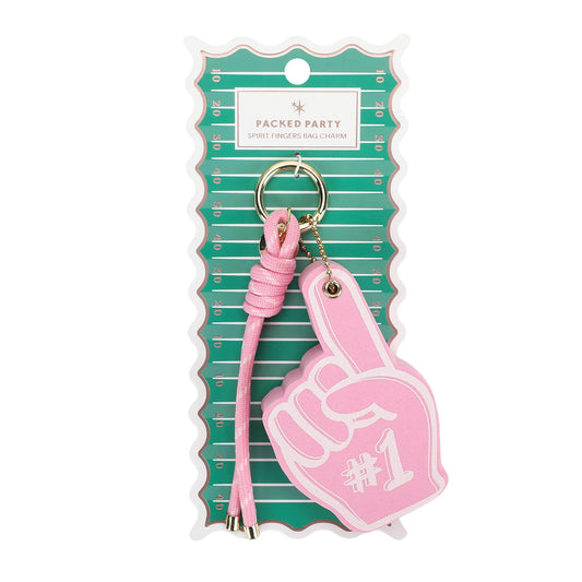 "#1 Fan" Foam Finger Bag Charm