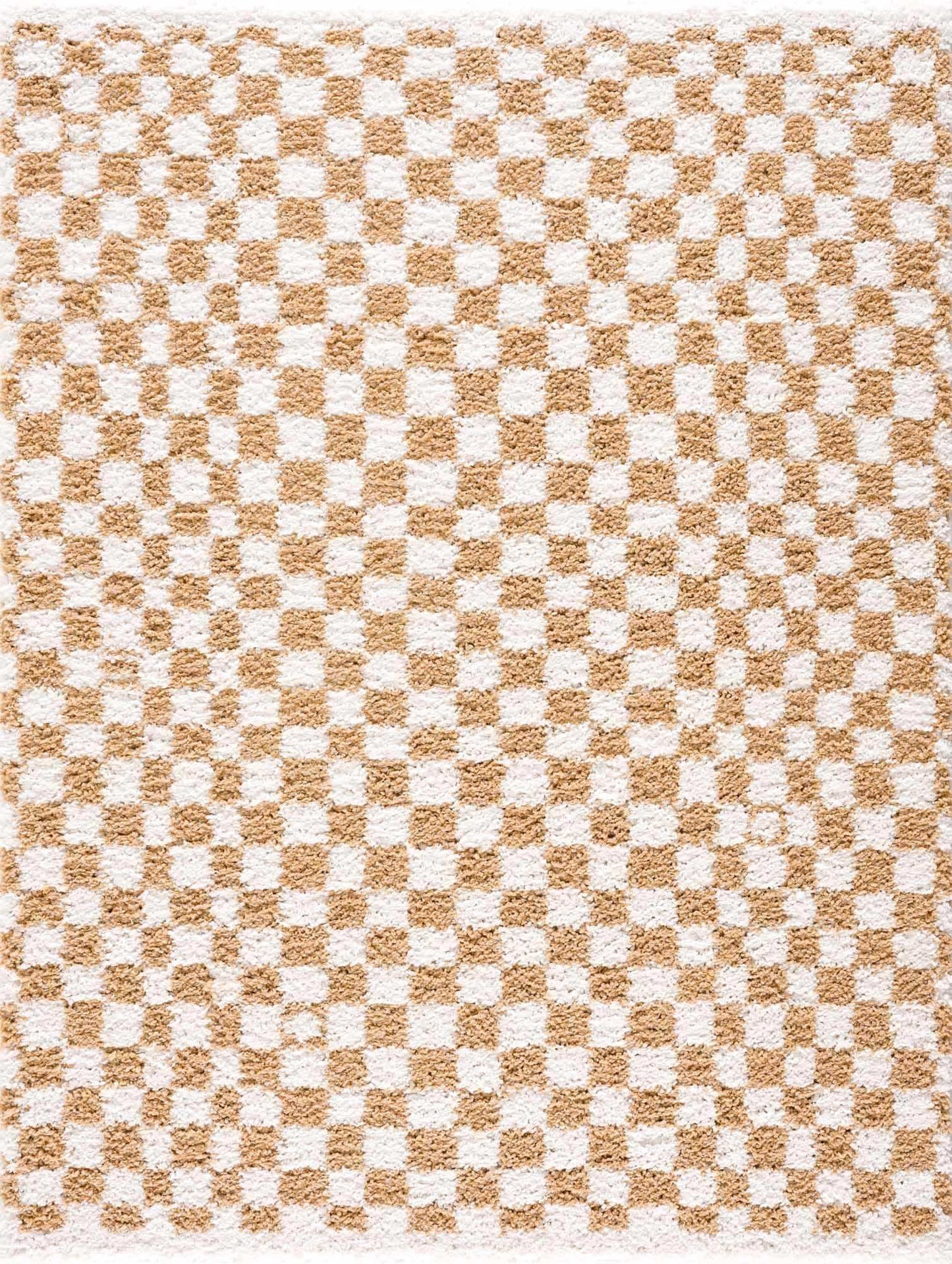Kieu Mustard & Ivory Checkered Area Rug