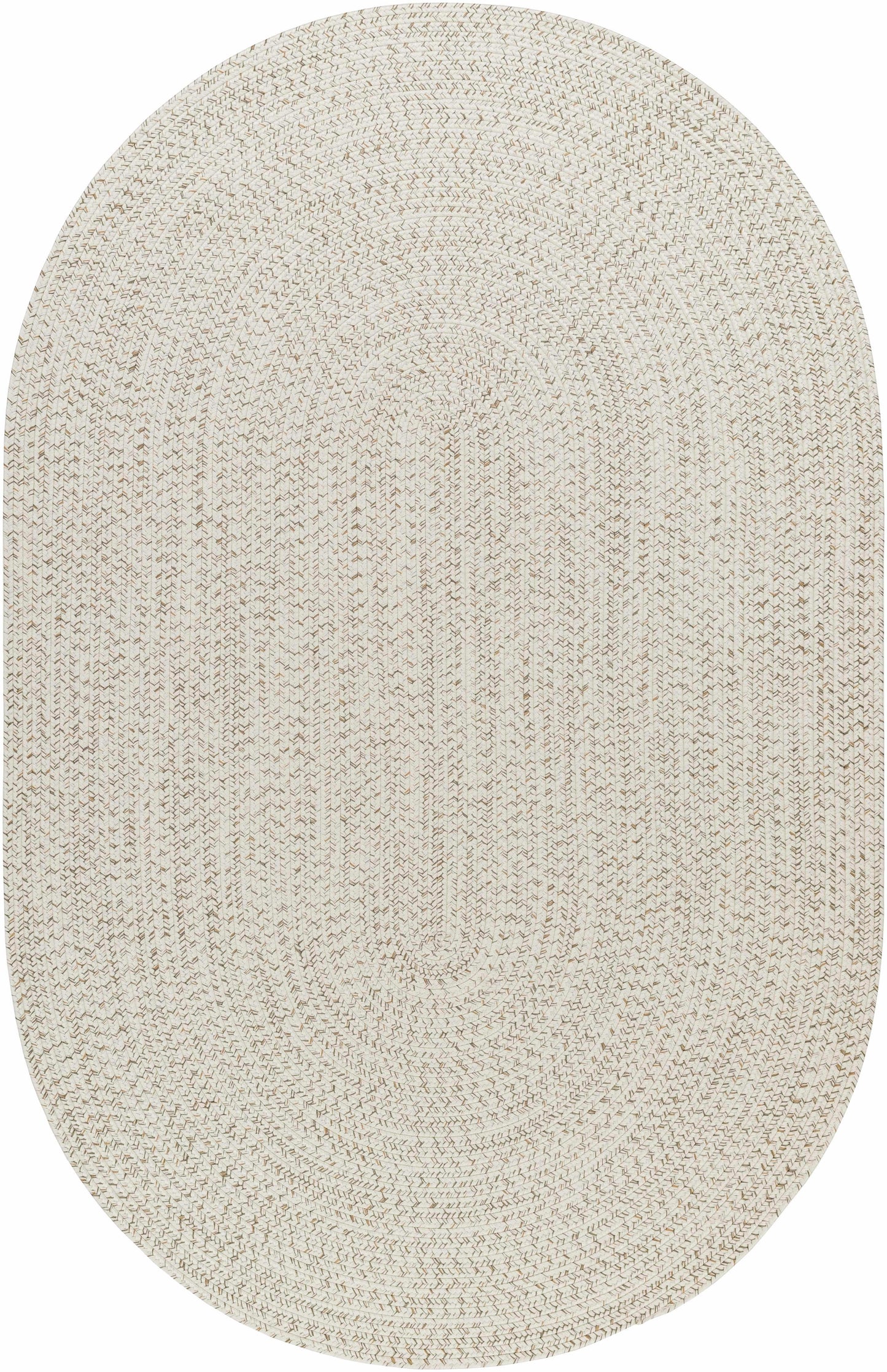 Beige Braided Faux Jute Outdoor Rug