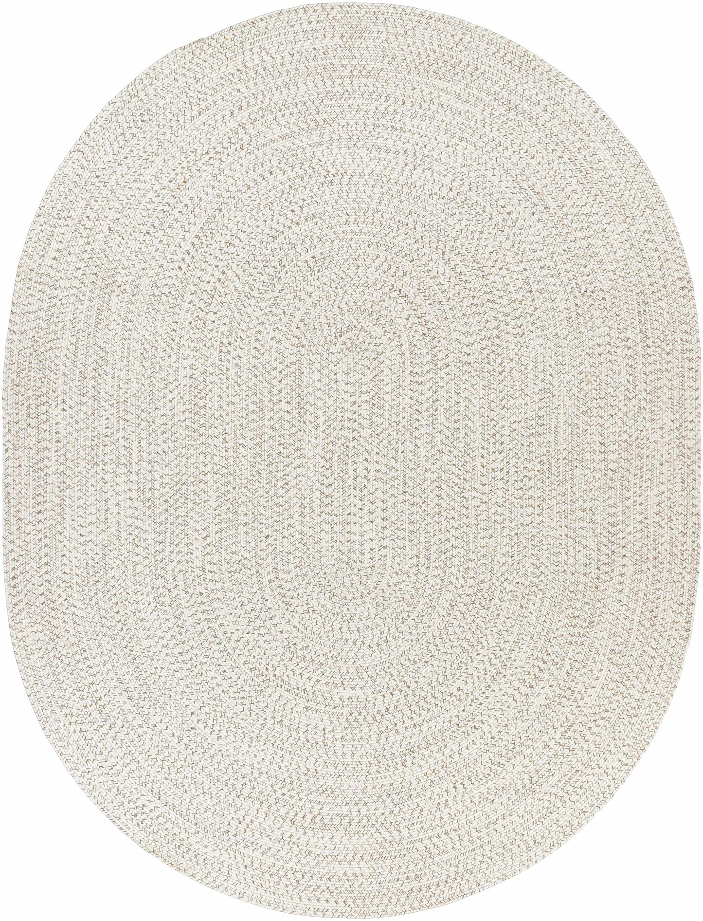 Beige Braided Faux Jute Outdoor Rug
