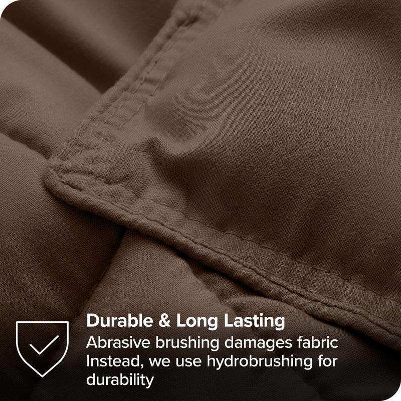 Full size 3-Piece Down Alternative Microfiber Comforter Set in Chocolate Brown