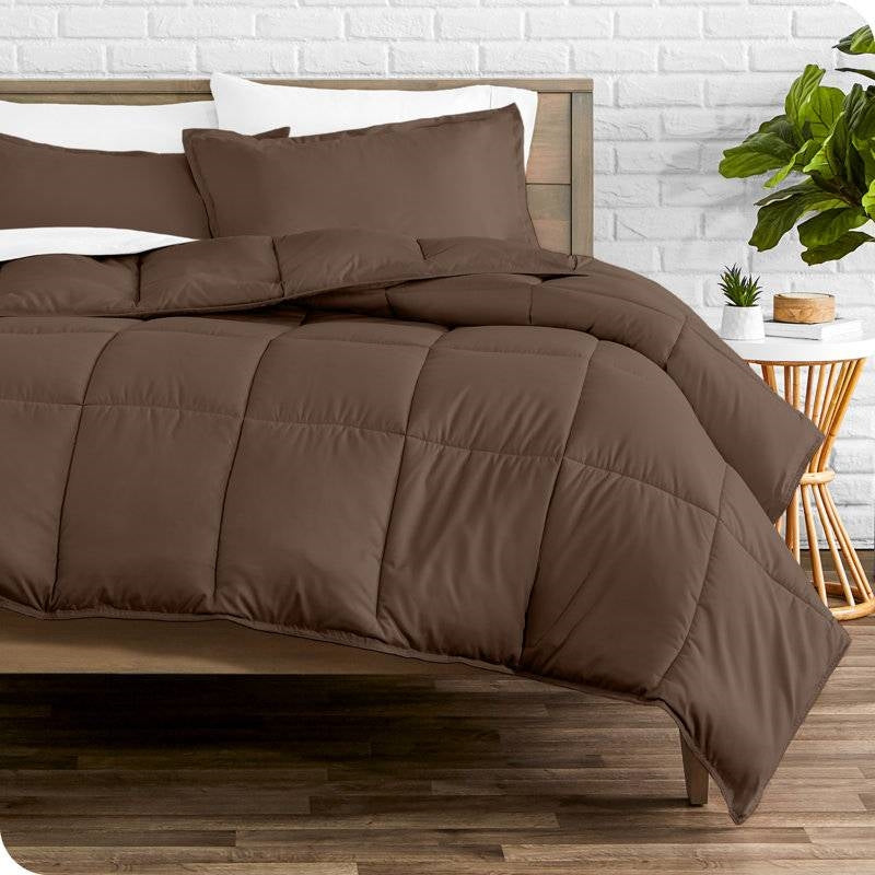 King / CAL King 3-Piece Down Alternative Comforter Set in Chocolate Brown