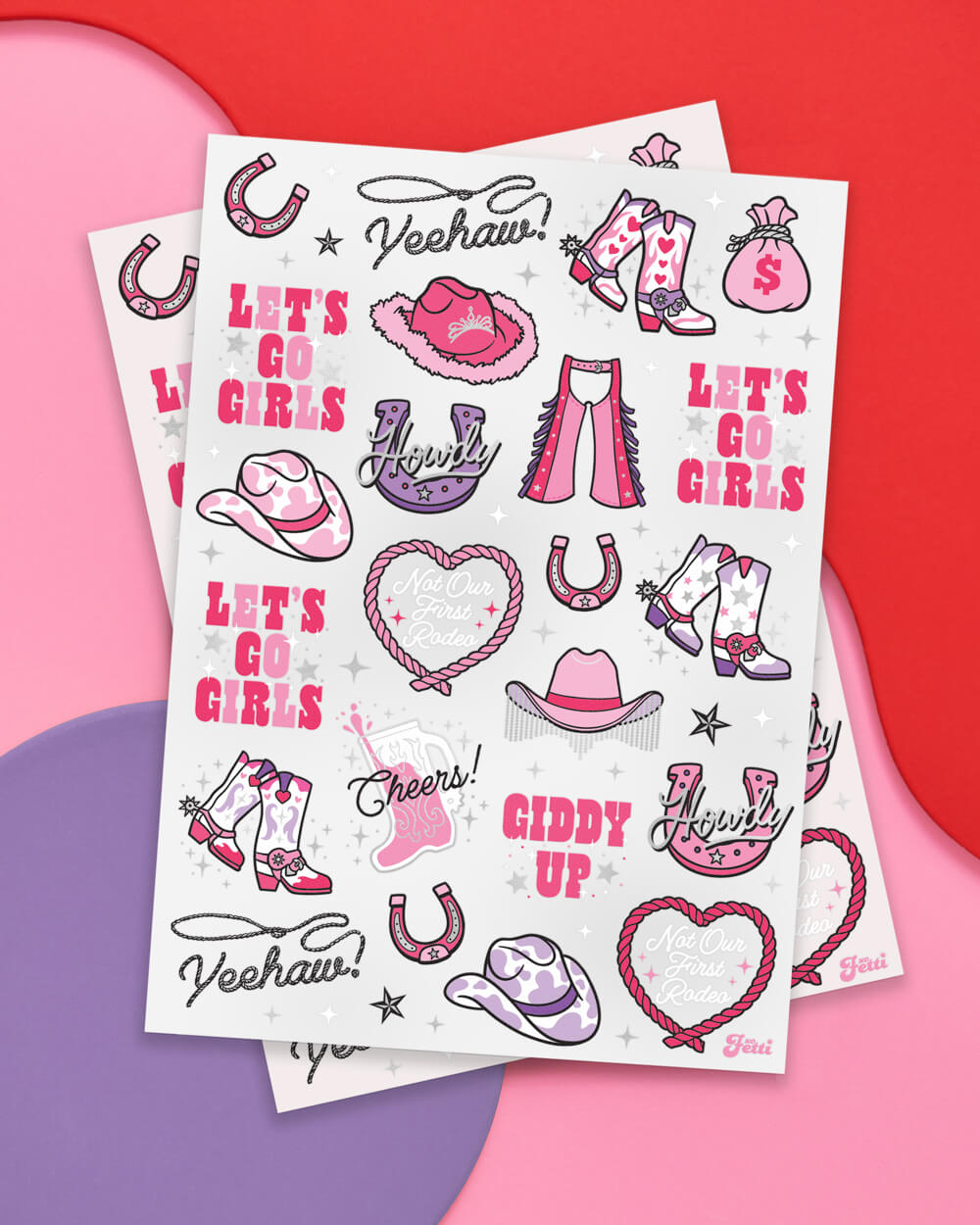 Hoedown Tats - 46 foil temporary tattoos