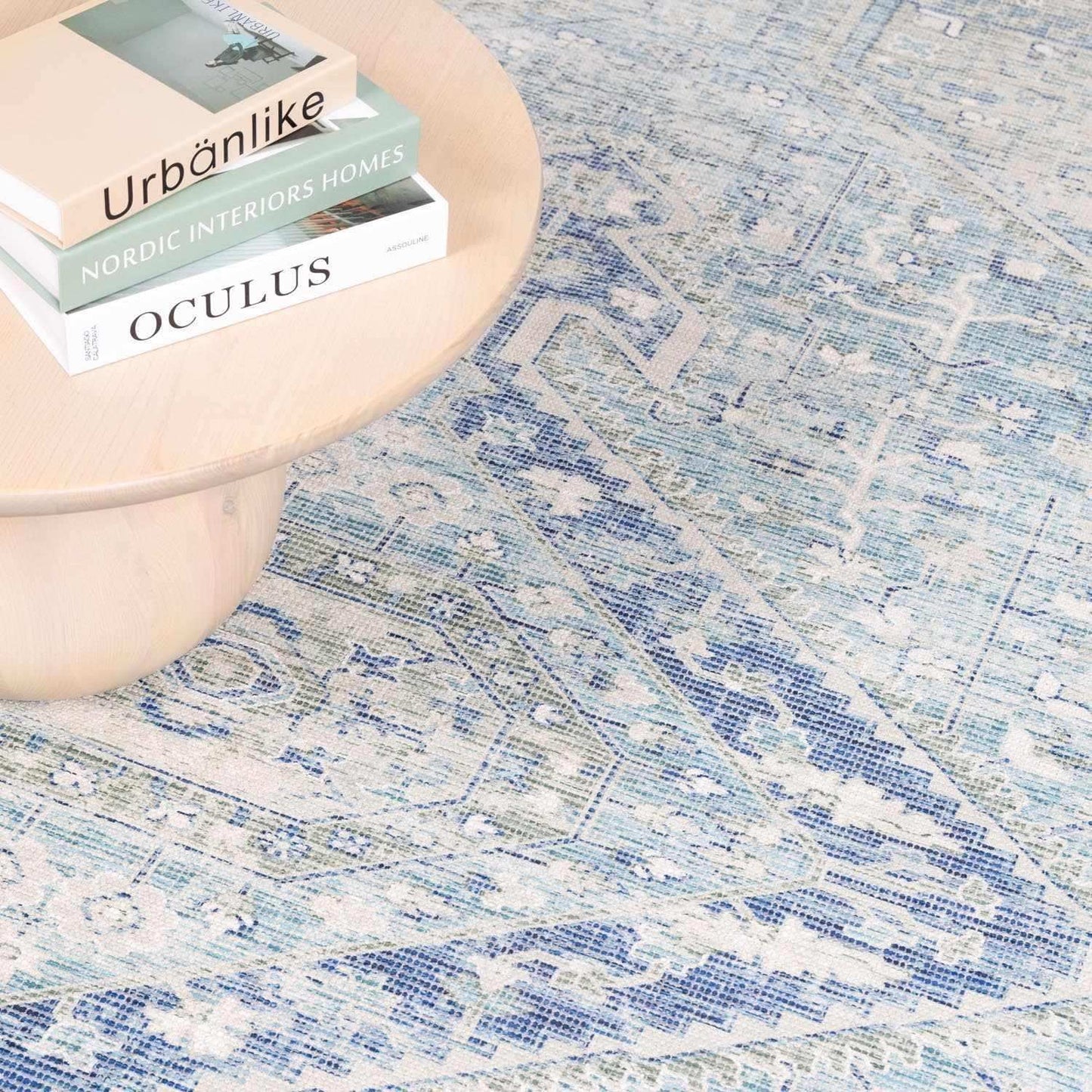 Byers Handmade Cotton-blend Aqua Rug