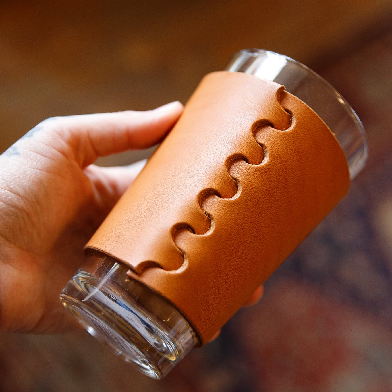 Leather Pint Glass  - USA Made