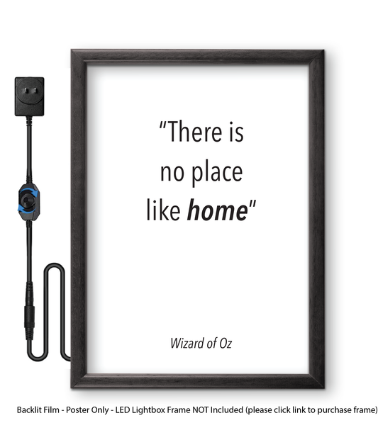"Home" Backlit Poster for LED Lightbox Frame