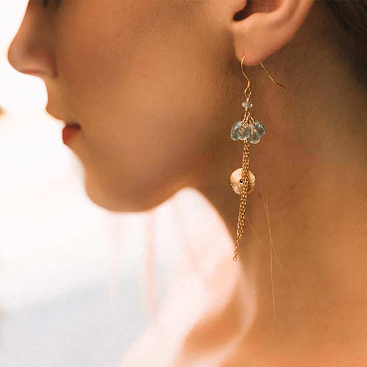 Aquamarine En Pointe Earrings