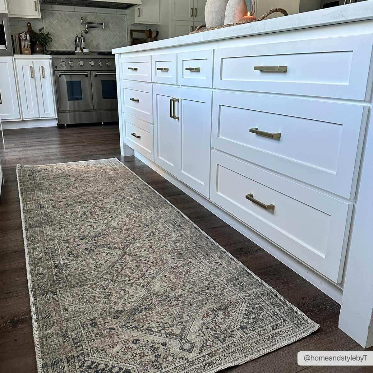 Barny Beige Flat Pile Washable Rug