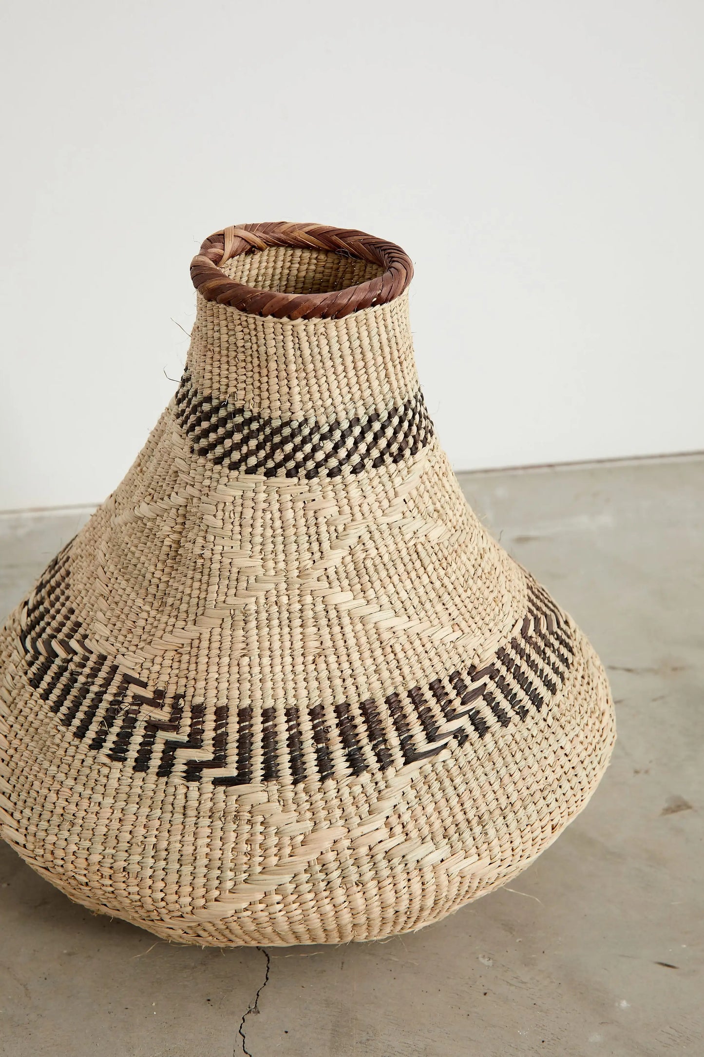 Patterned Binga Nongo Gourd Woven Basket