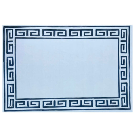 Pavilion Sky and Navy Greek Key Paper Placemat Pad