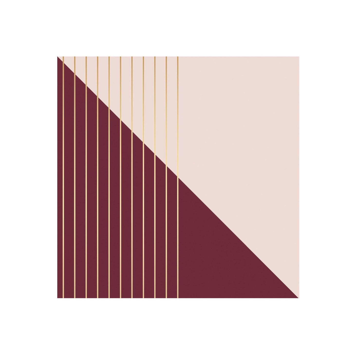 Bordeaux - Maroon Pink Colorblock Lunch Paper Napkins