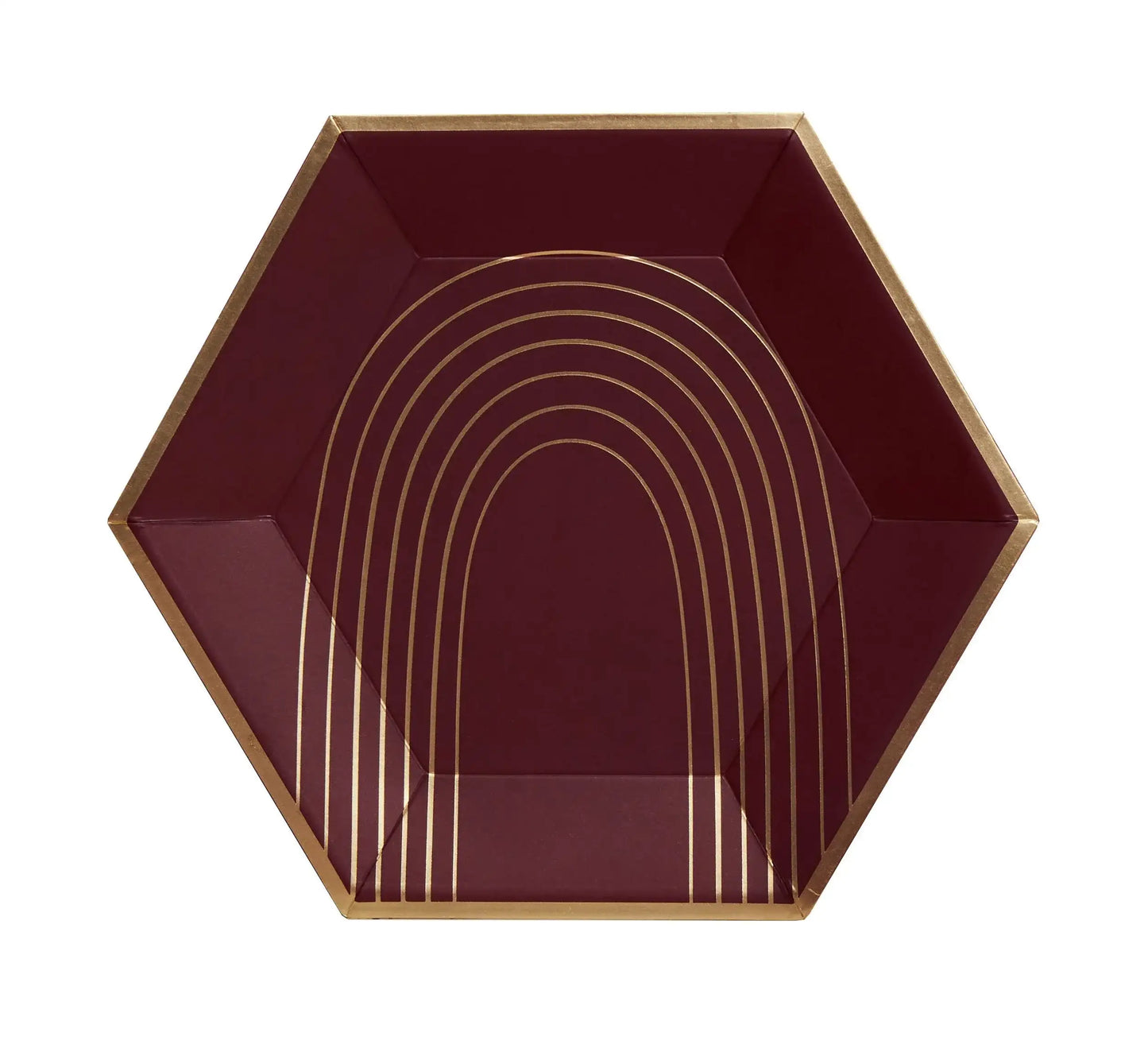 Bordeaux - Maroon Arch Large Paper Plates