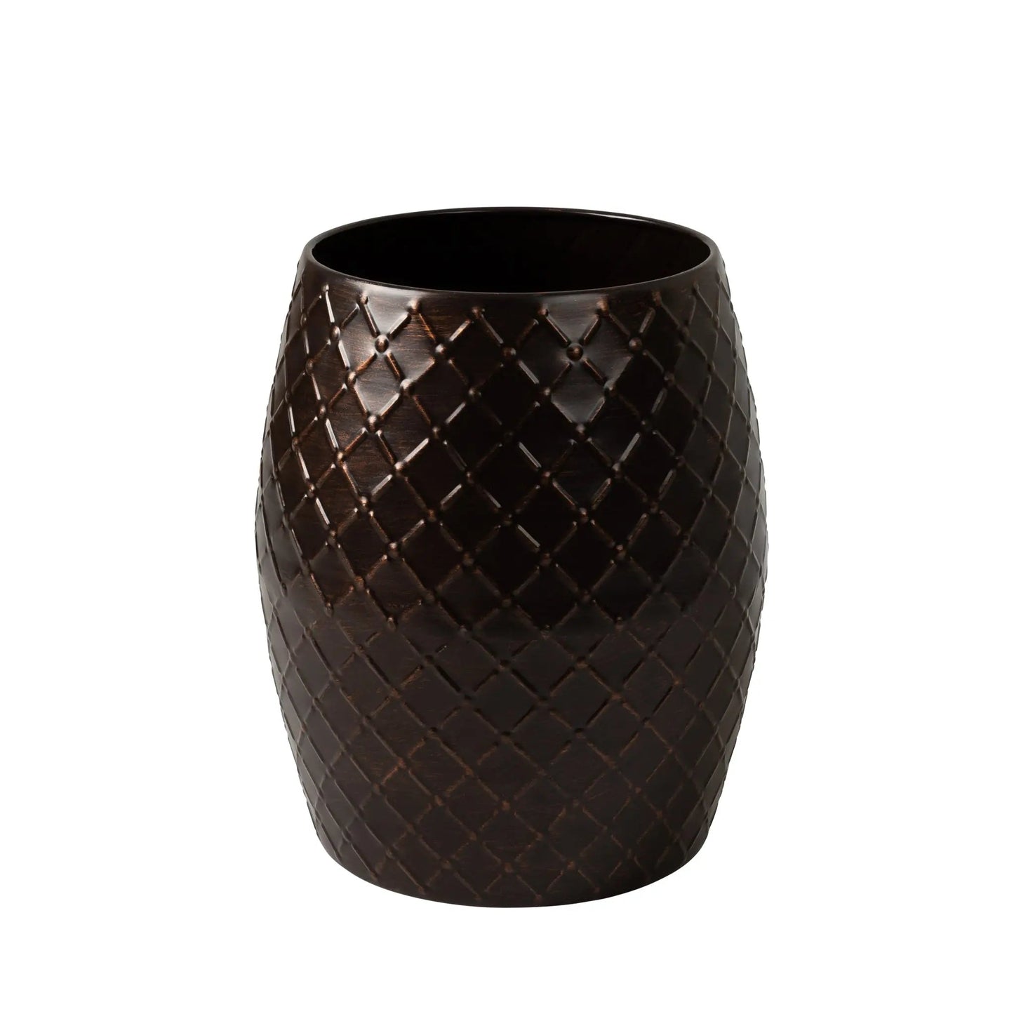 Braga Metal Stool Table Container in Antique Bronze Finish