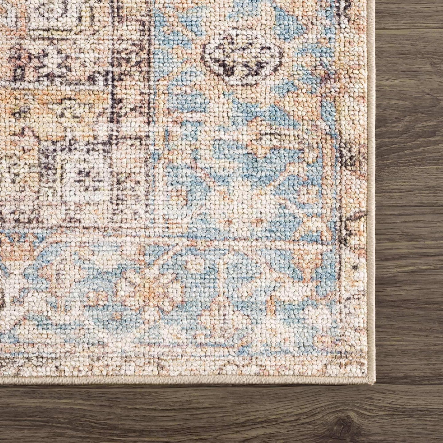 Beck Peach Washable Area Rug