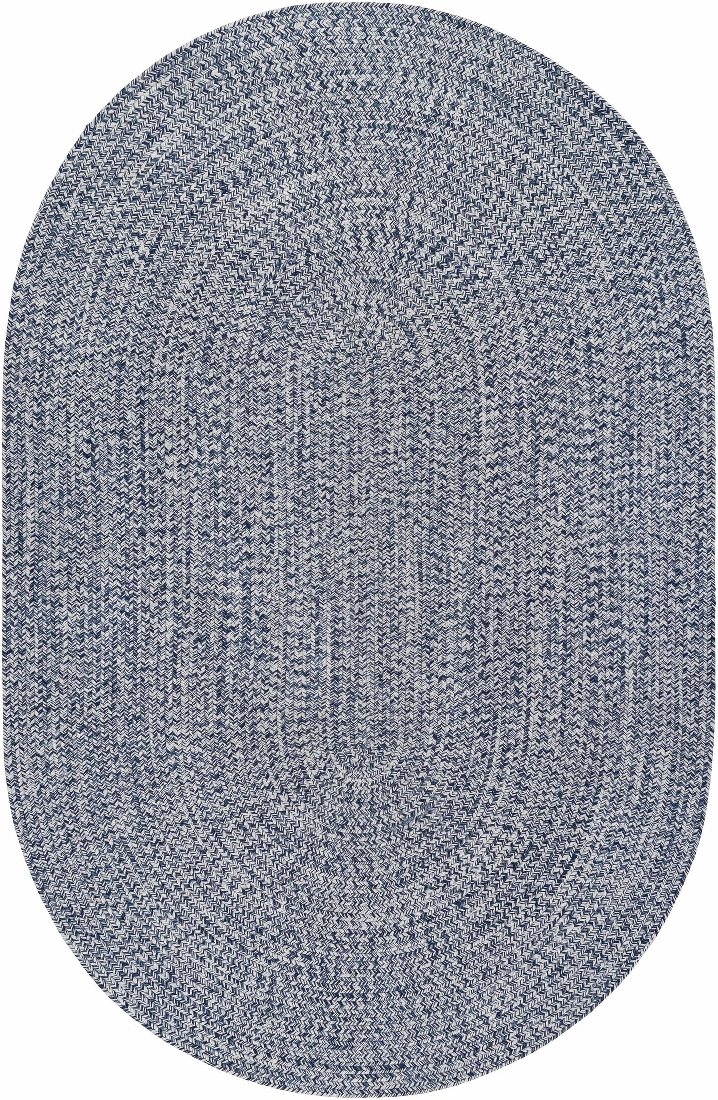 Blue Braided Faux Jute Outdoor Rug