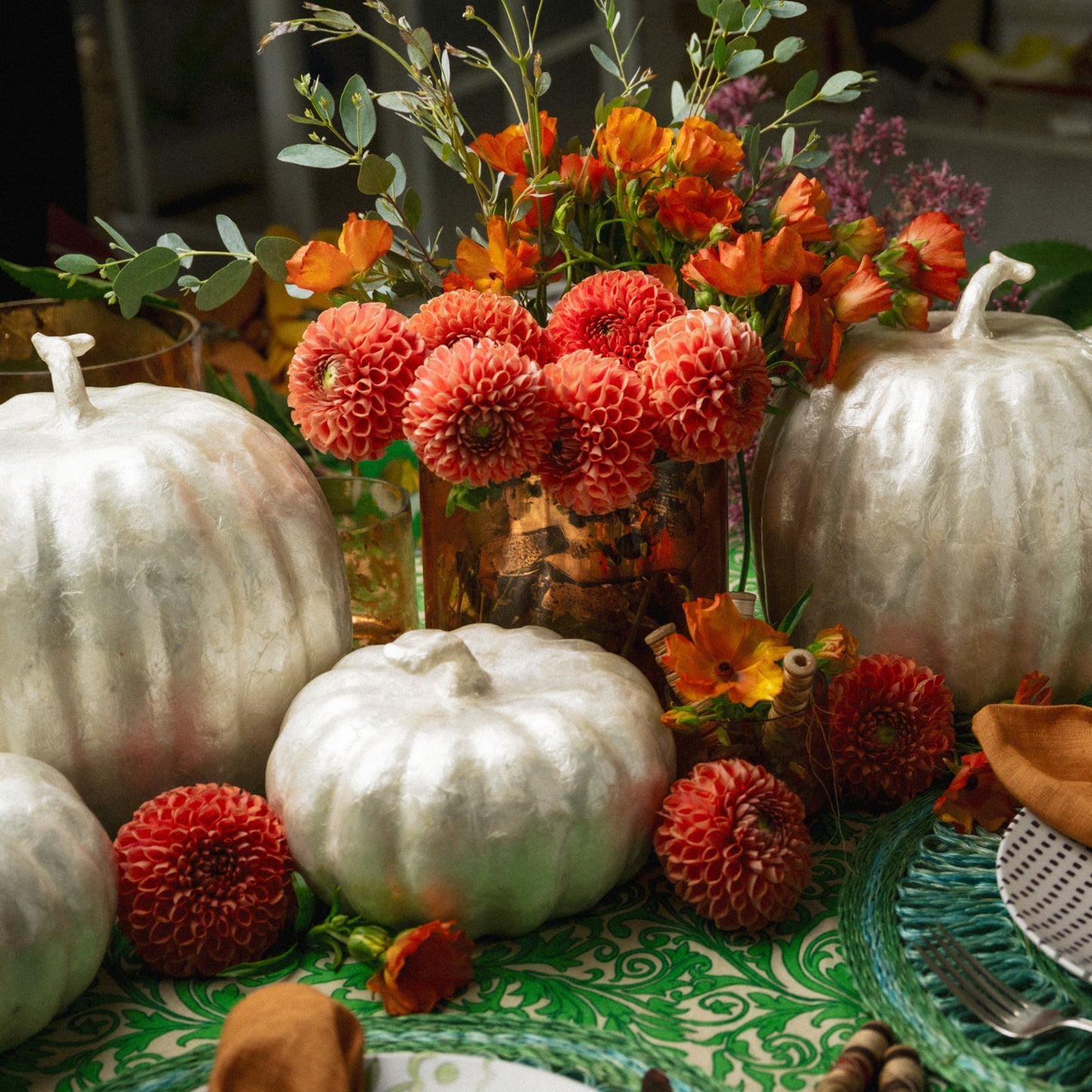 Large capiz pumpkin, pearl