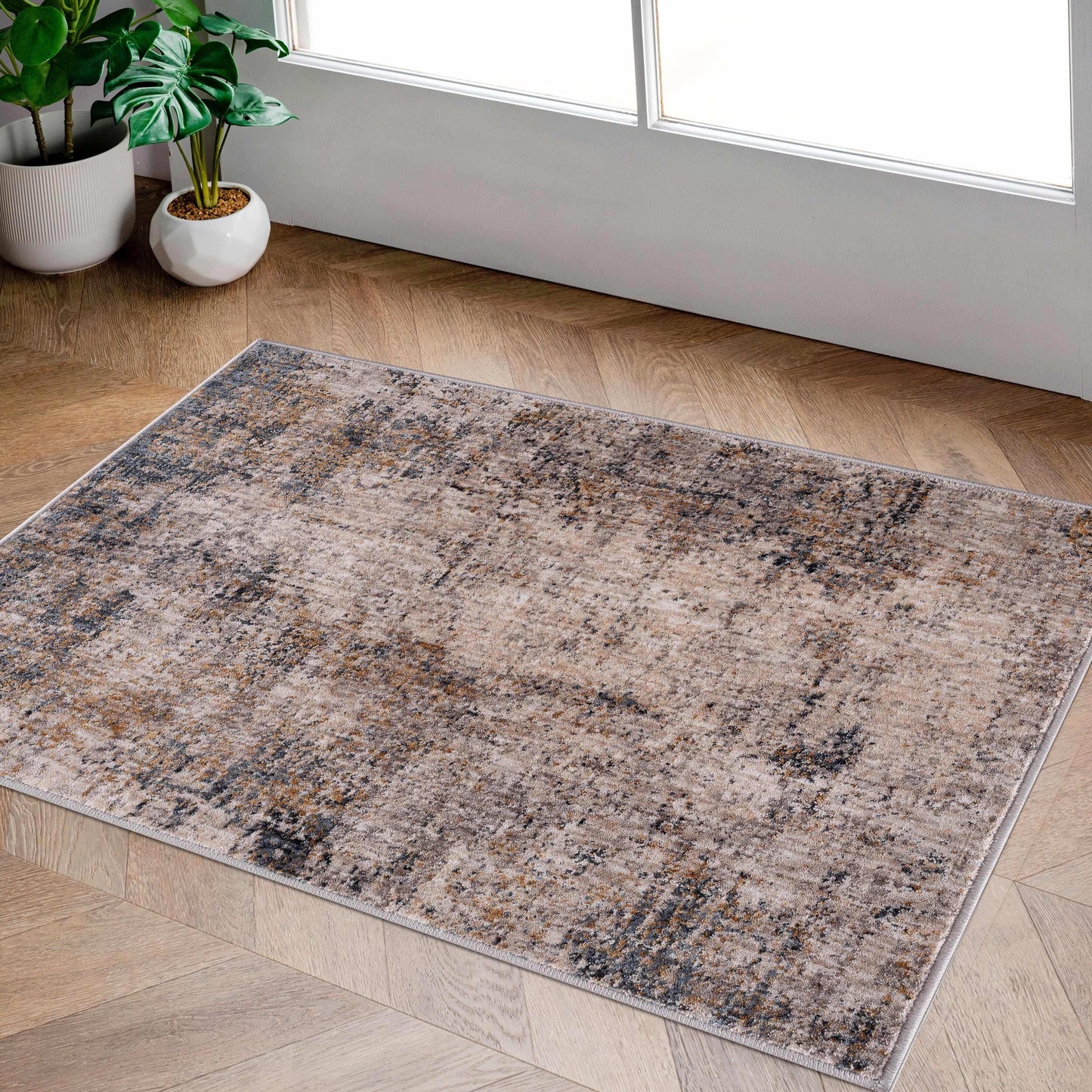 Odell Abstract Luxe Fringe Rug - Clearance