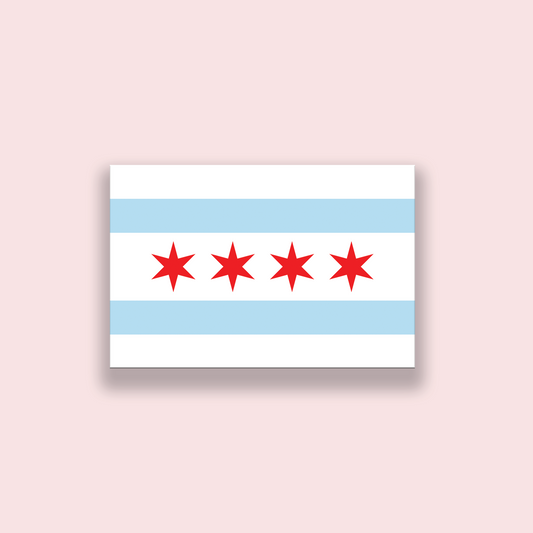 Chicago Flag Vinyl Sticker