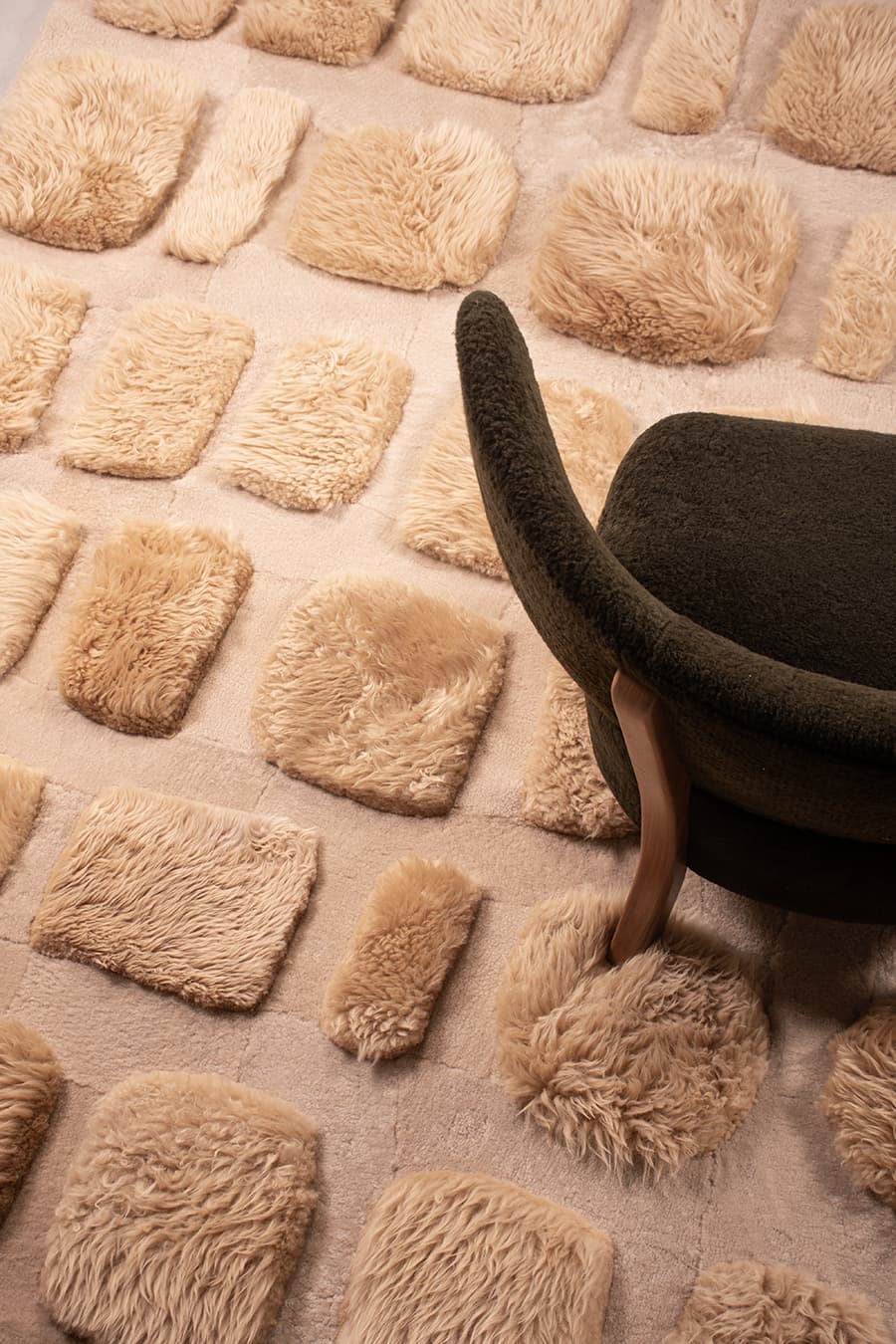 COBBLESTONE – Custom Sheepskin & Shearling Rug
