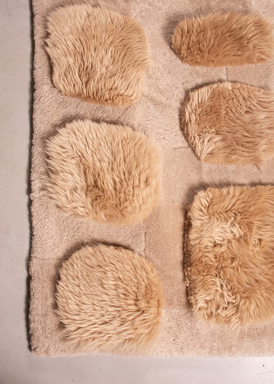 COBBLESTONE – Custom Sheepskin & Shearling Rug
