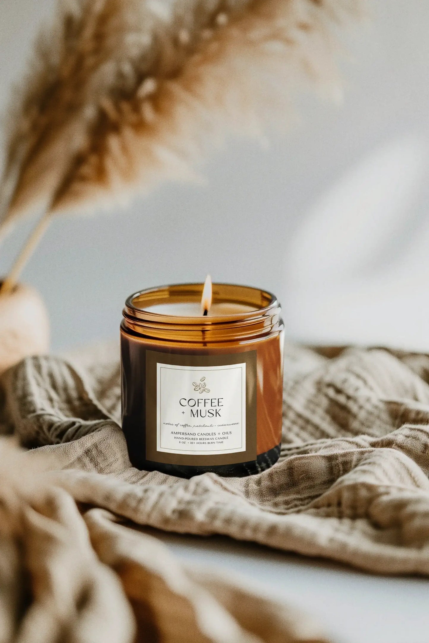 Coffee & Musk Beeswax Candle