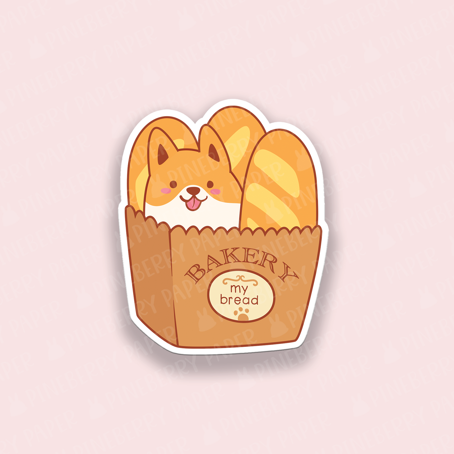 Corgi Bakery Vinyl Sticker