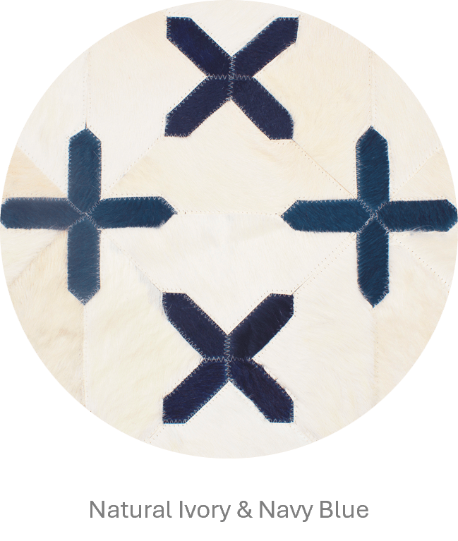 CROSSES – Geometric Luxury Leather Rug for Designers