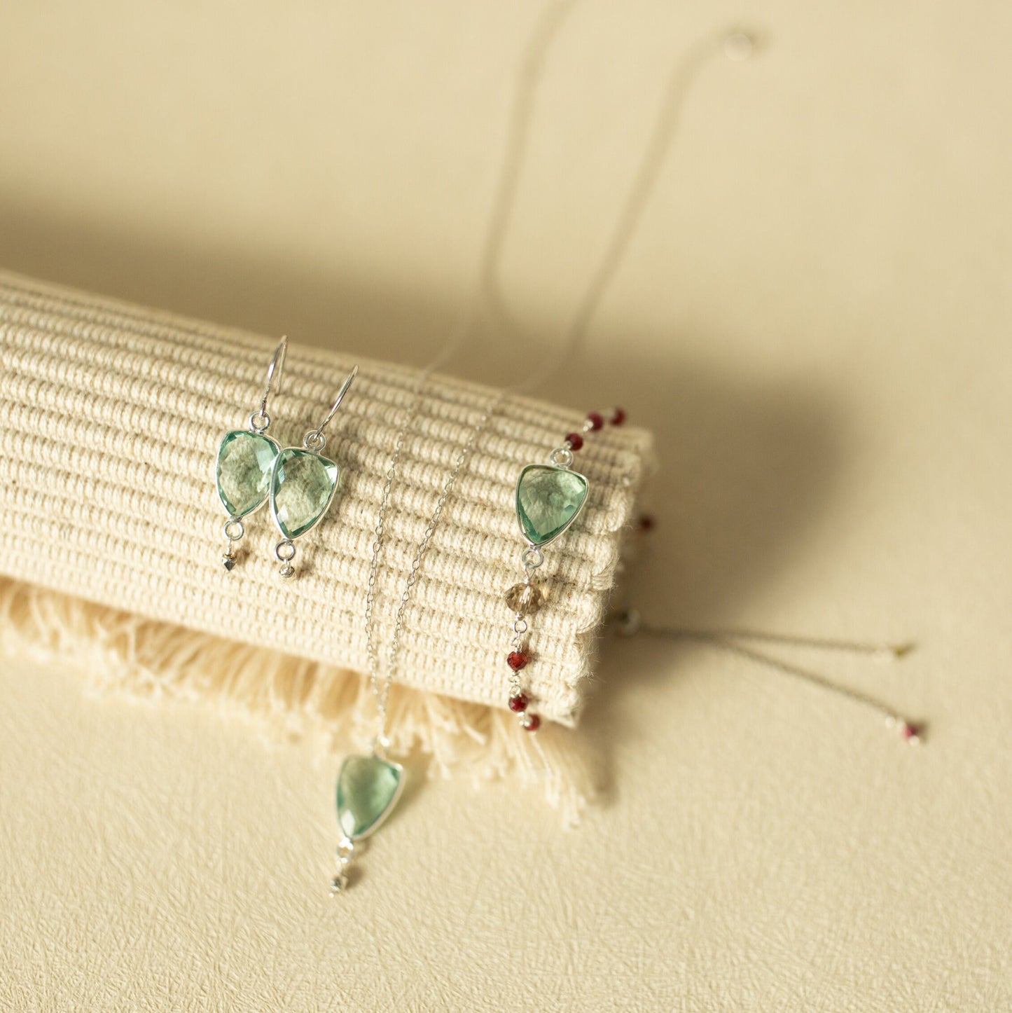 Green Amethyst Silver Isla Collection