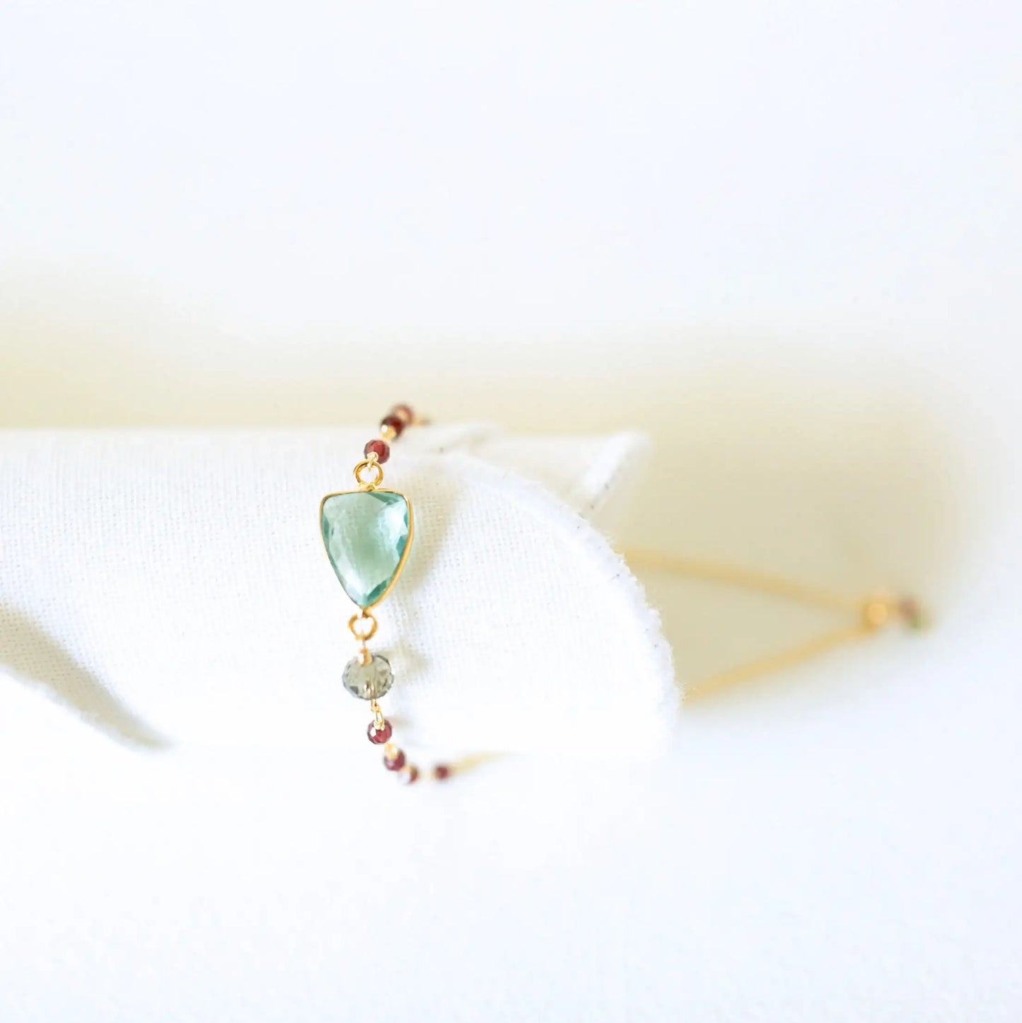 Green Amethyst Gold Isla Bracelet