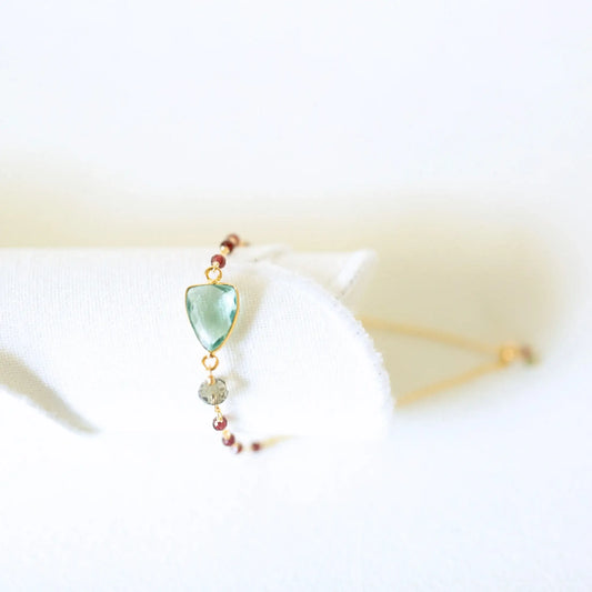 Green Amethyst Gold Isla Bracelet
