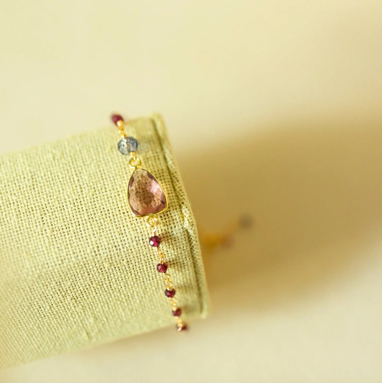 London Blue Quartz Gold Isla Bracelet