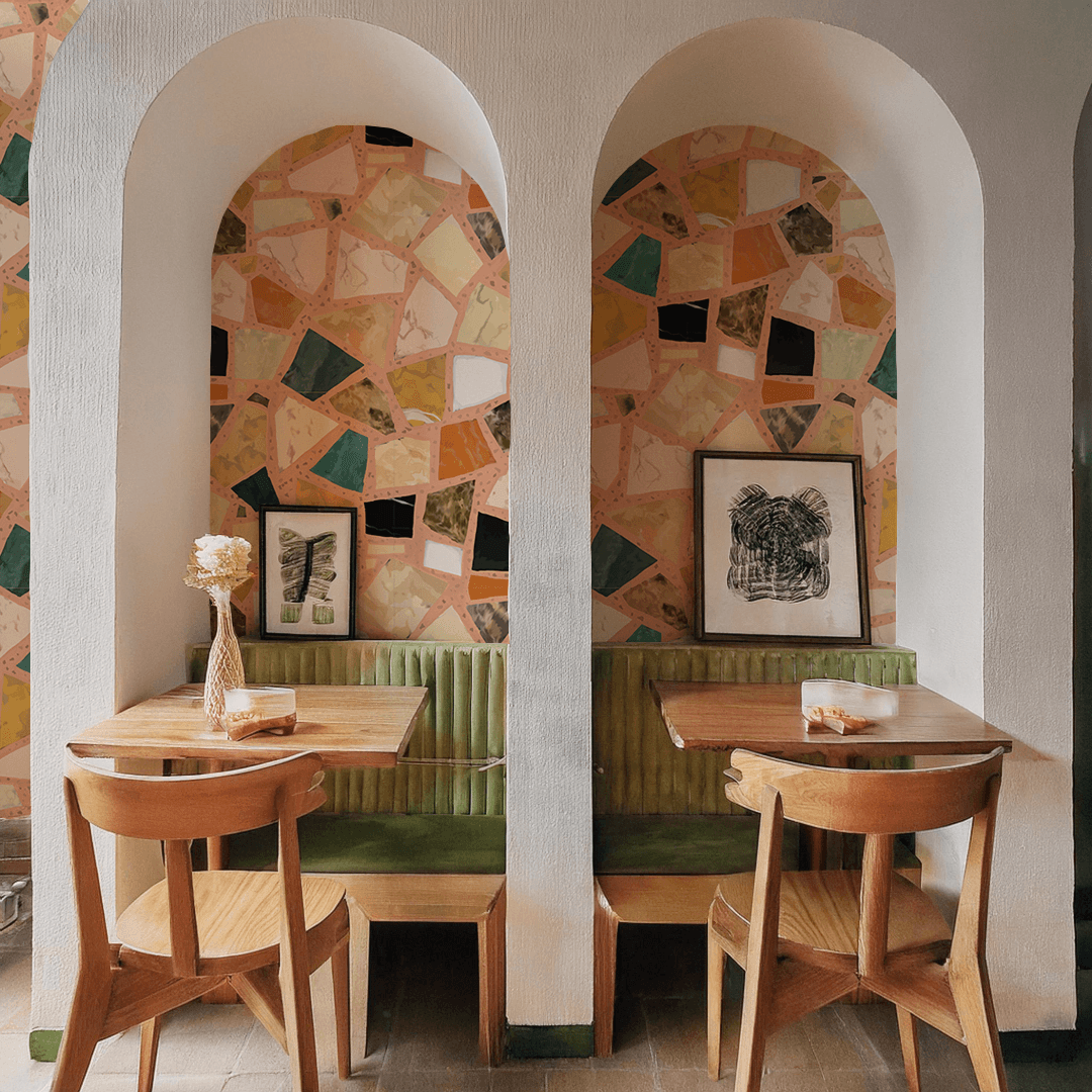 Dolce Terrazzo Wallpaper, peach