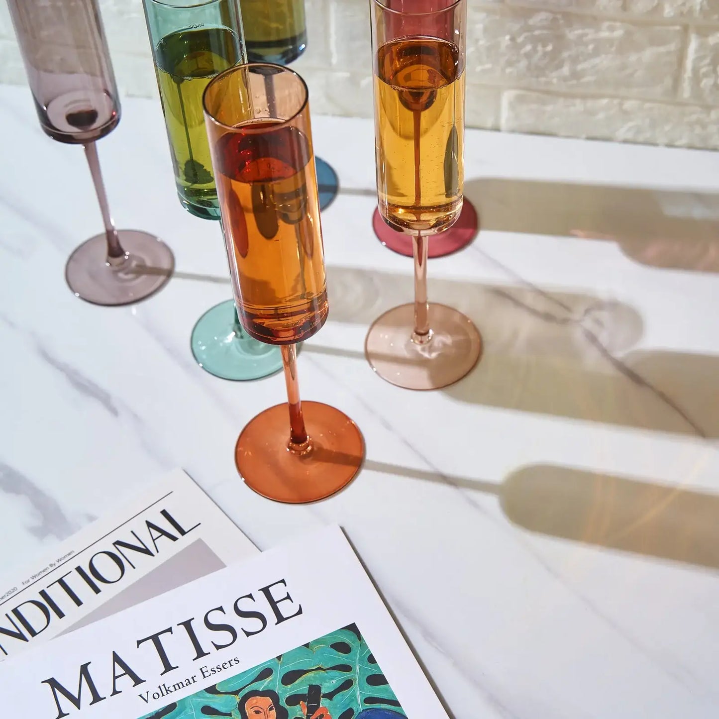Tonal Champagne Flute Glassware, Set of 6