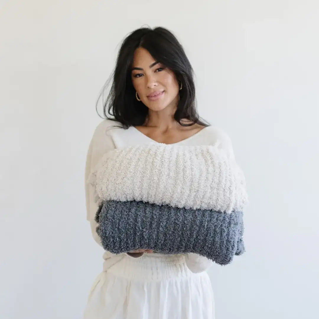 RIBBED BAMBONI® THROW BLANKETS