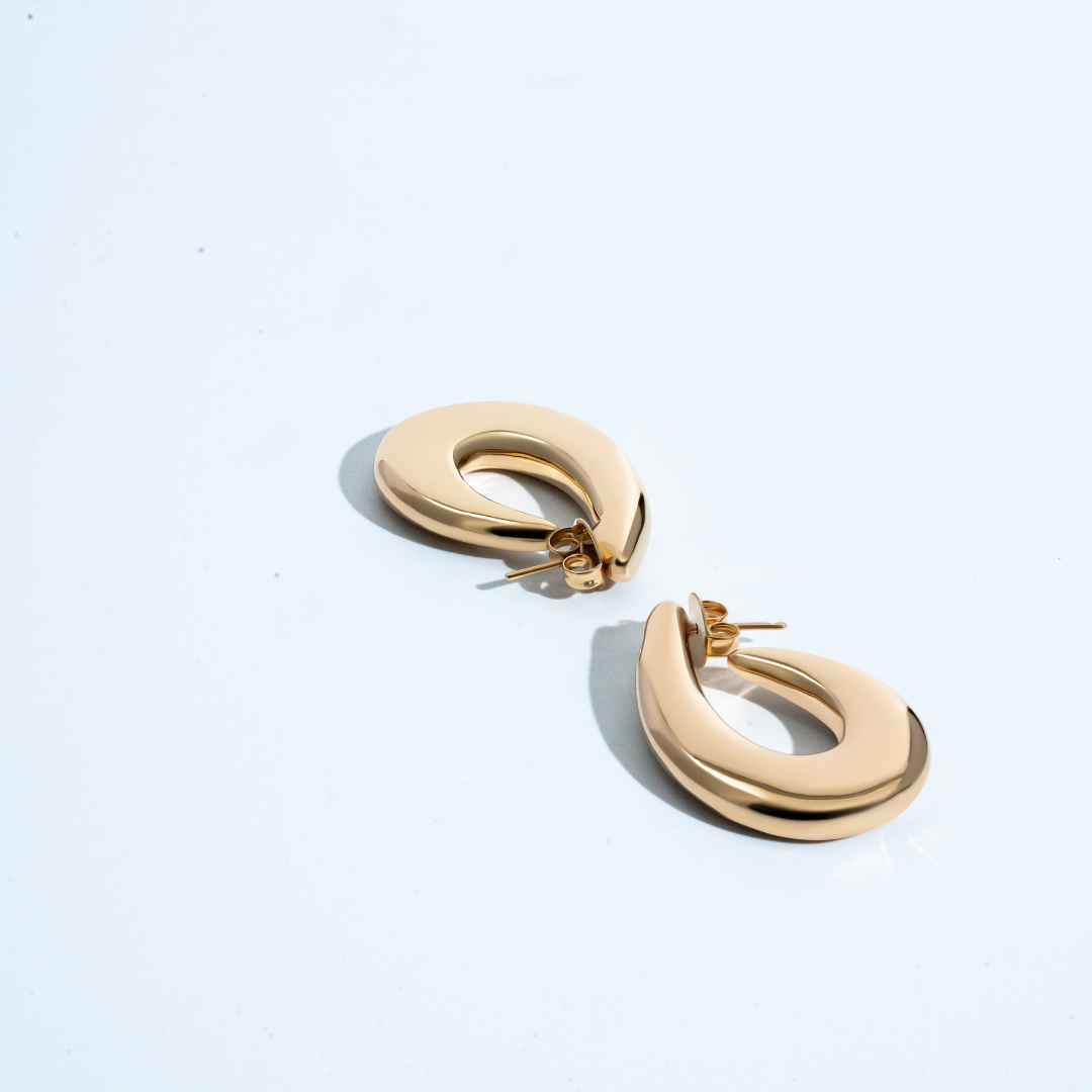 Clara Chunky Gold Hoop Earrings