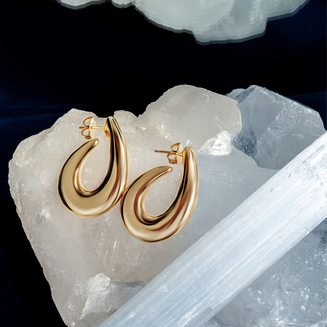 Clara Chunky Gold Hoop Earrings