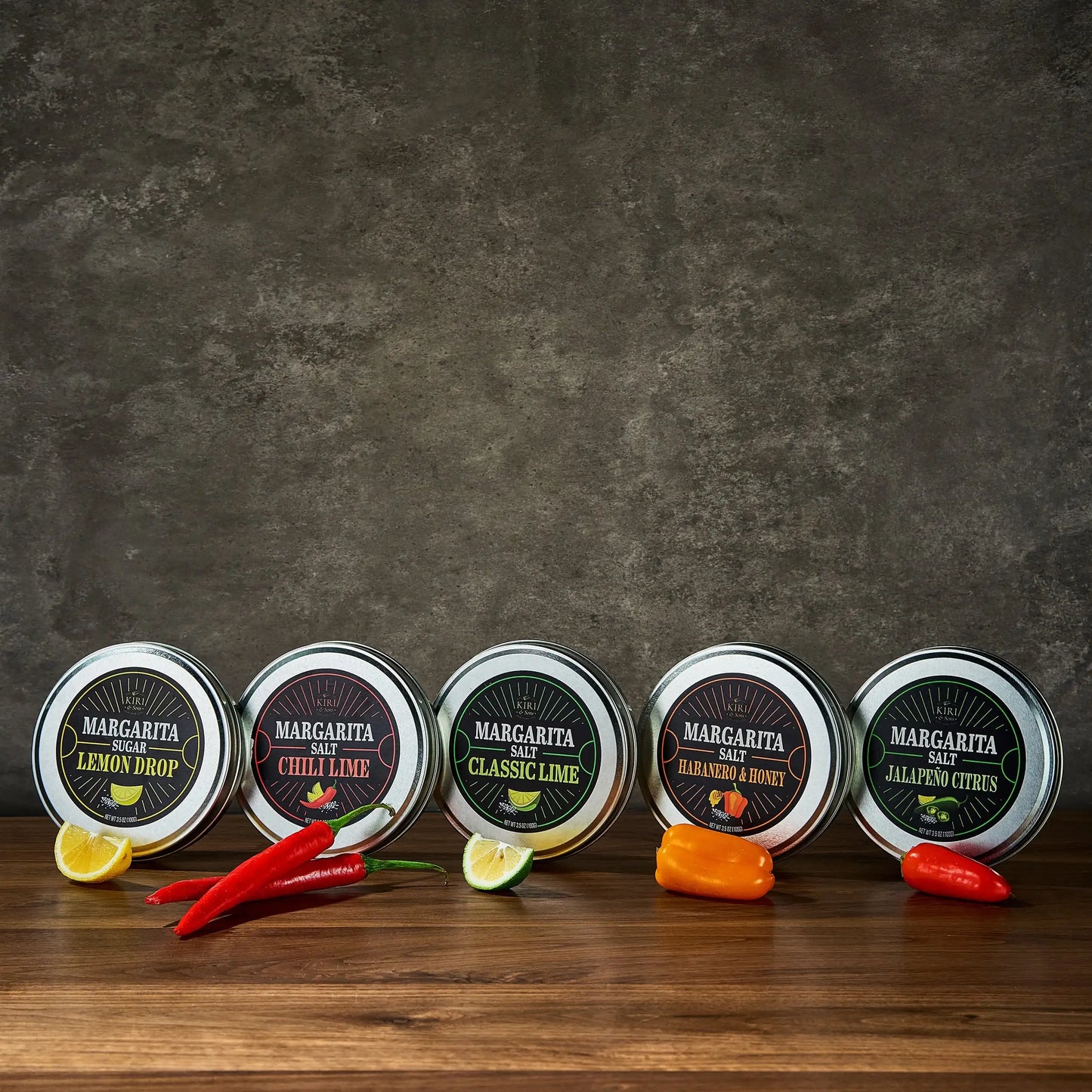Premium Margarita Salt Rim Variety Set, Set of 5, Giftable Food Items