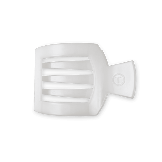 Coconut White Medium Flat Square Hair Clip