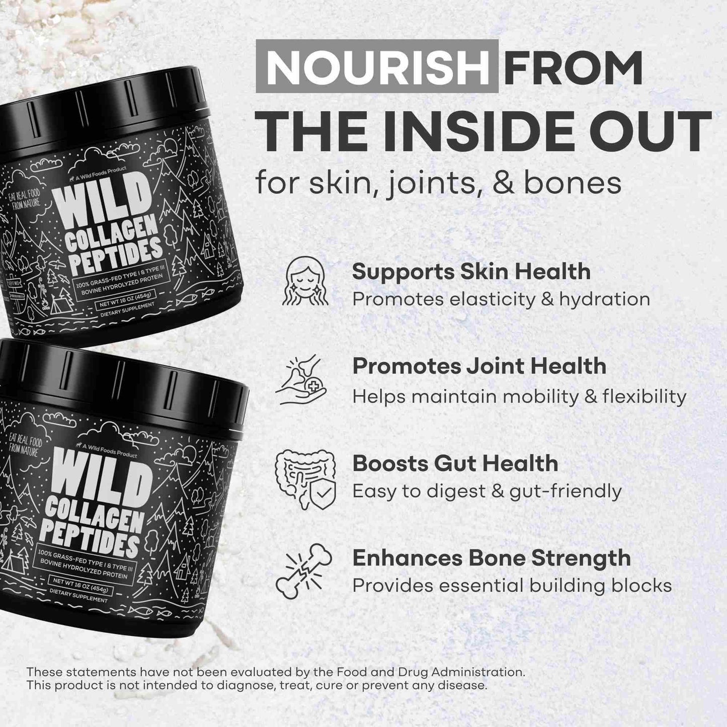 Grass-Fed Collagen Peptides, 41 servings – Skin, Hair & Joint Support Collagen