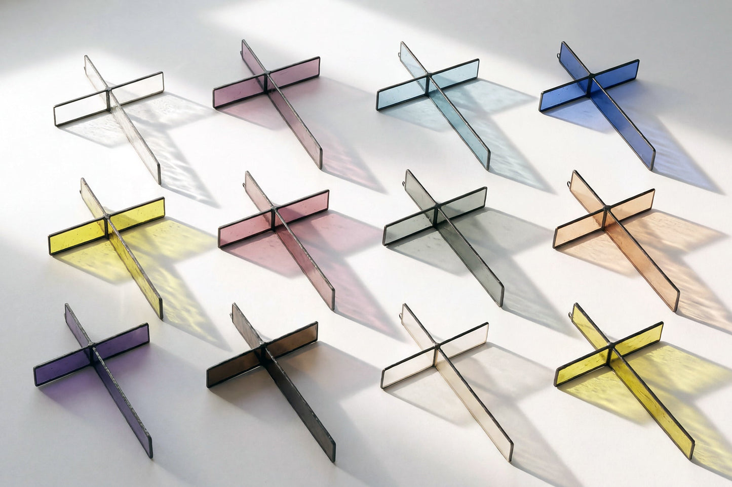 Ink Black Cross Suncatcher