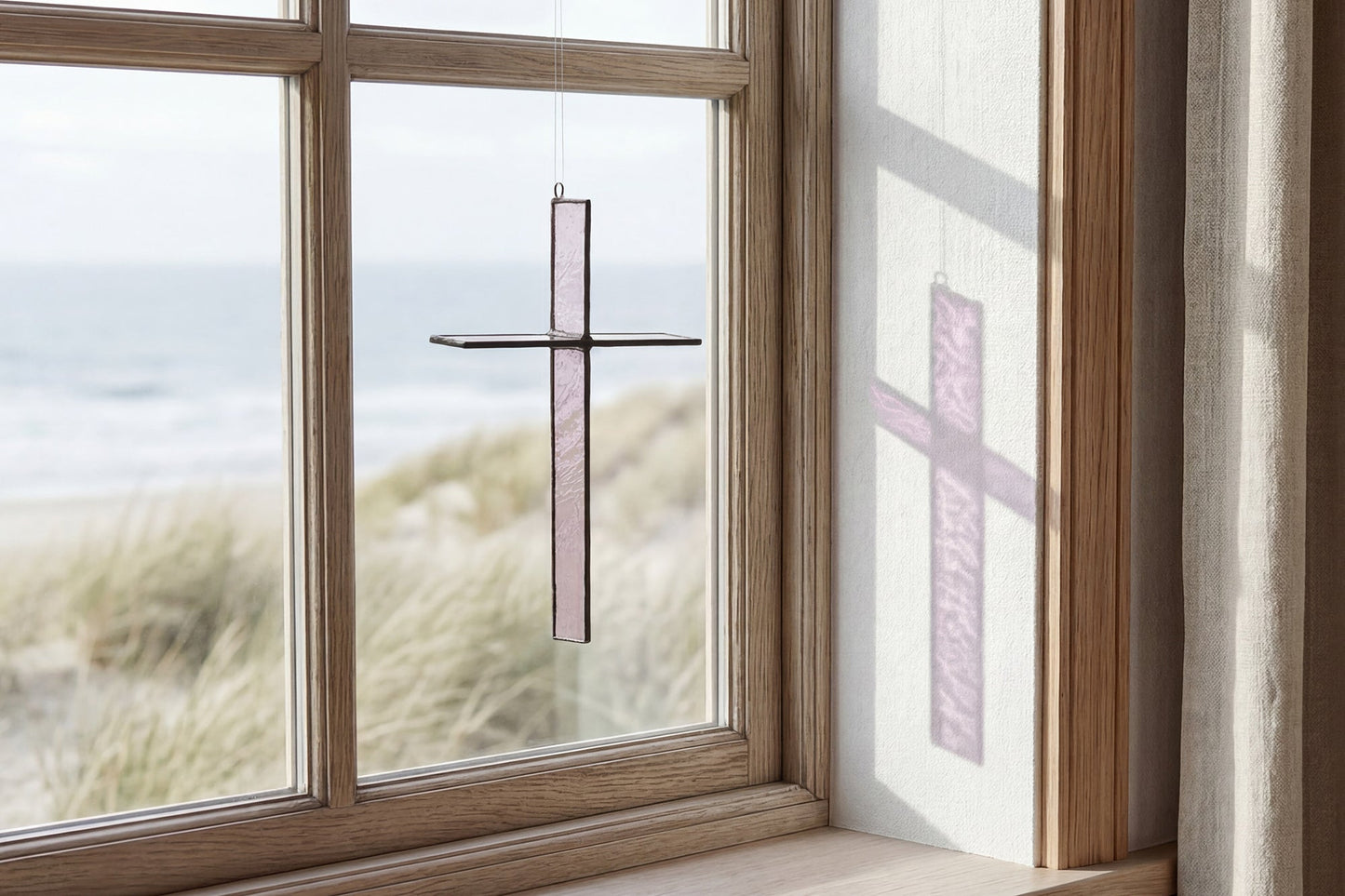 Harvest Orange Cross Suncatcher
